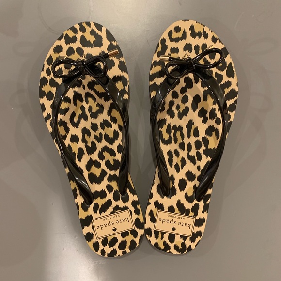 kate spade cheetah flip flops